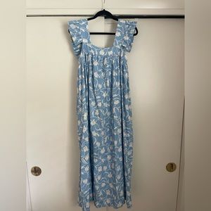 A New Day blue and white floral dress NWT